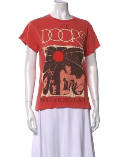 Pre-owned Madeworn Graphic Print Crew Neck T-shirt In Red