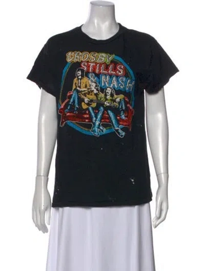 Pre-owned Madeworn Graphic Print Crew Neck T-shirt W/ Tags In Black