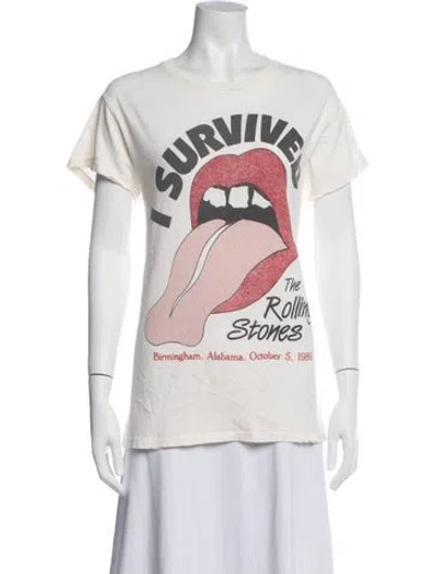 Pre-owned Madeworn Graphic Print Crew Neck T-shirt In White