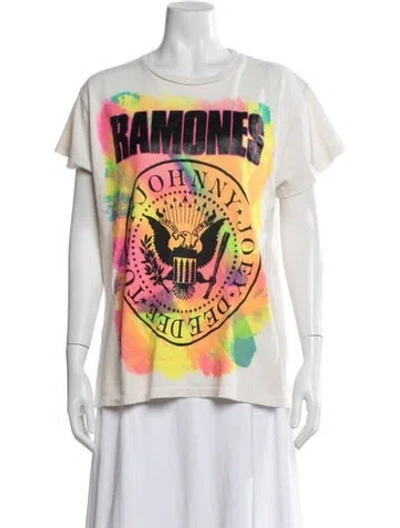 Pre-owned Madeworn Graphic Print Crew Neck T-shirt In White