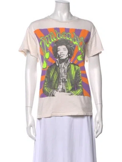 Pre-owned Madeworn Graphic Print Crew Neck T-shirt In White