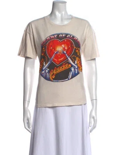 Pre-owned Madeworn Graphic Print Crew Neck T-shirt In White