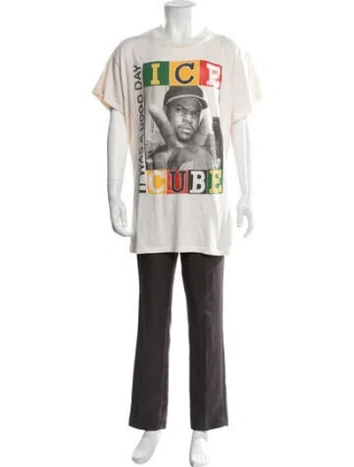 Pre-owned Madeworn Graphic Print Crew Neck T-shirt In White