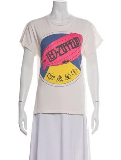 Pre-owned Madeworn Graphic Print Crew Neck T-shirt In White