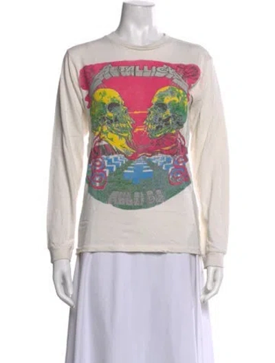 Pre-owned Madeworn Graphic Print Crew Neck T-shirt In White