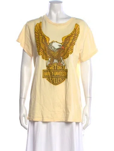 Pre-owned Madeworn Graphic Print Crew Neck T-shirt In Yellow