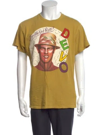 Pre-owned Madeworn Graphic Print Crew Neck T-shirt In Yellow