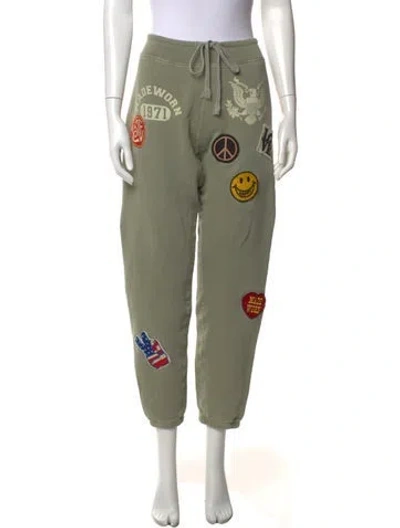 Pre-owned Madeworn Graphic Print Embroidered Accent In Green