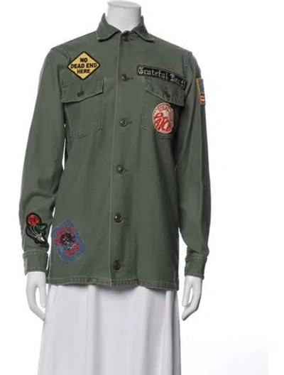 Pre-owned Madeworn Graphic Print Jacket In Green