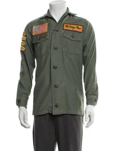 Pre-owned Madeworn Graphic Print Parka In Green