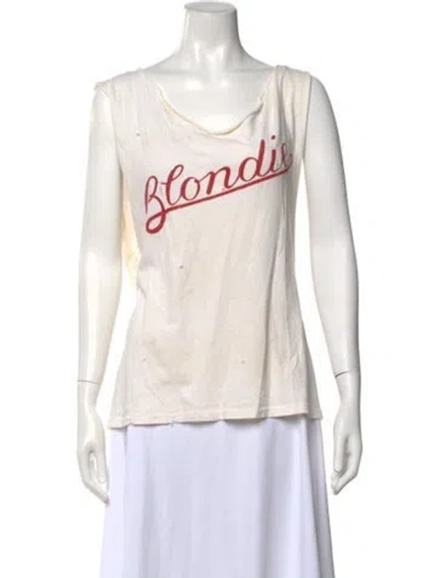 Pre-owned Madeworn Graphic Print Scoop Neck T-shirt In Neutral