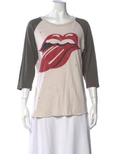 Pre-owned Madeworn Graphic Print Scoop Neck T-shirt In Neutral