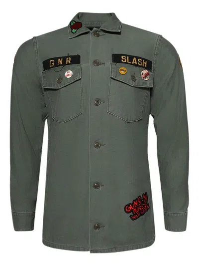 Madeworn Guns N Roses-appliqué Shirt In Green