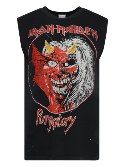 Madeworn Iron Maiden-graphic Cotton Tank In Black