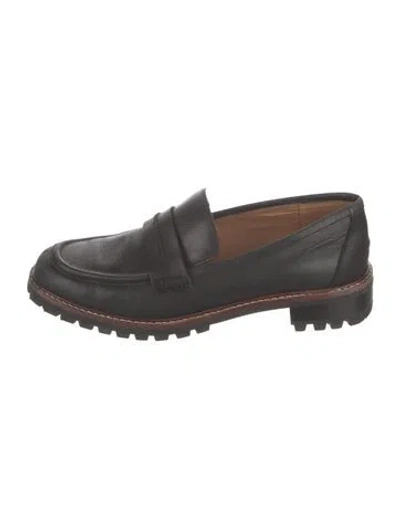 Pre-owned Madeworn Leather Loafers In Black