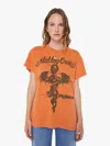 Madeworn Motley Crue T-shirt Crush T-shirt In Orange - Size X-small