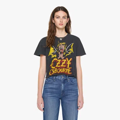 Madeworn Ozzy Osbourne Cropped Coal T-shirt In Black