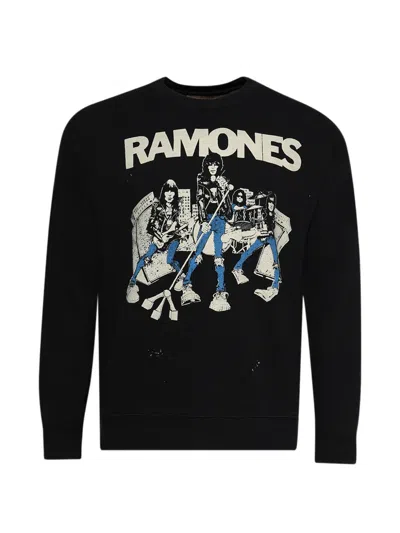 Madeworn Ramones Graphic Crew Sweatshirt In Black