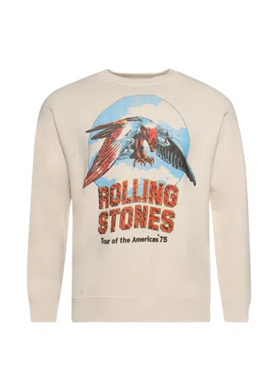 Madeworn Rolling Stones Graphic Crew Sweatshirt In Neutral