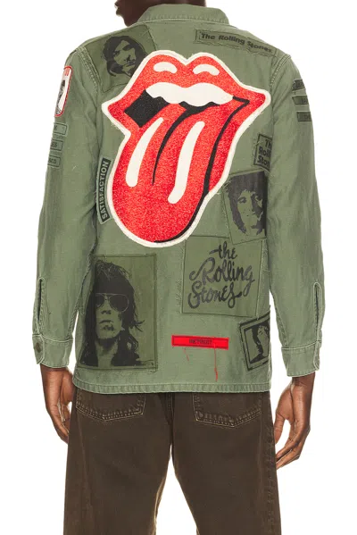 Madeworn Rolling Stones Jacket In Faded Army