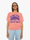 MADEWORN ROLLING STONES S/S SWEATSHIRT CHERRY T-SHIRT IN RED - SIZE X-LARGE