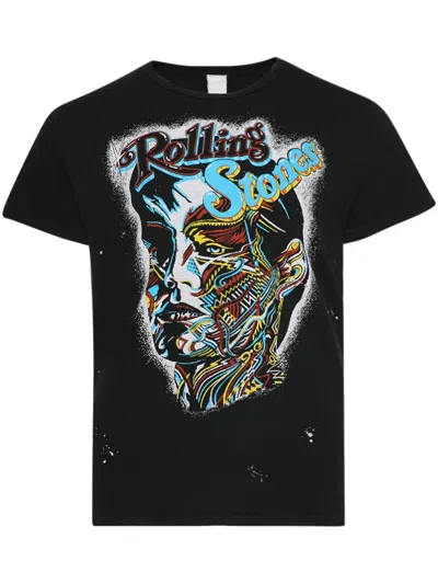 Madeworn Rolling Stones T-shirt In Black