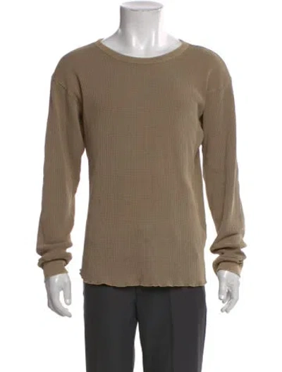 Pre-owned Madeworn Scoop Neck Long Sleeve Pullover In Neutral