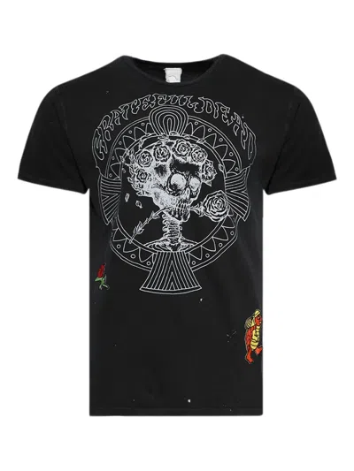 Madeworn Skull-rose Patched T-shirt In Multi