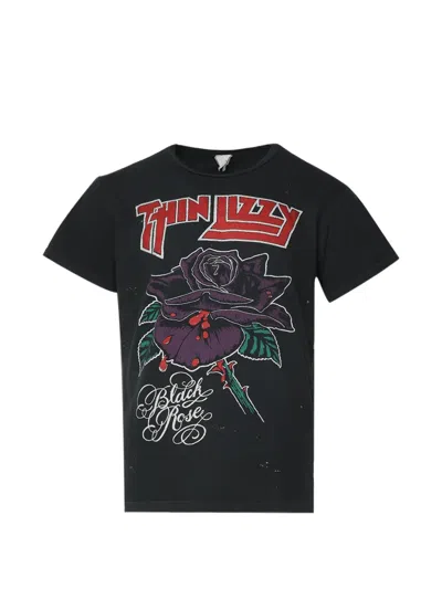 Madeworn Thin Lizzy Graphic-print T-shirt In Black