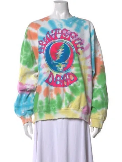 Pre-owned Madeworn Tie-dye Print Crew Neck Sweater In Multi