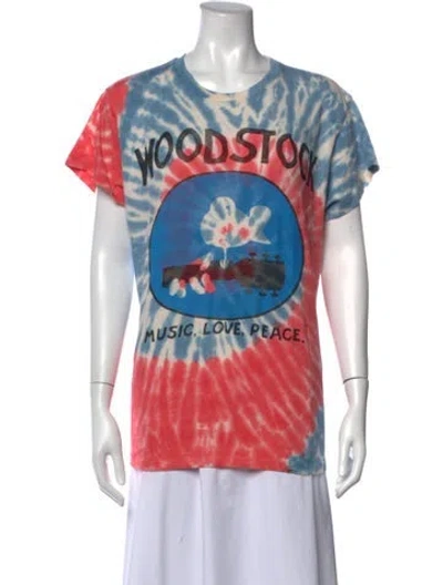 Pre-owned Madeworn Tie-dye Print Crew Neck T-shirt In Multicolor