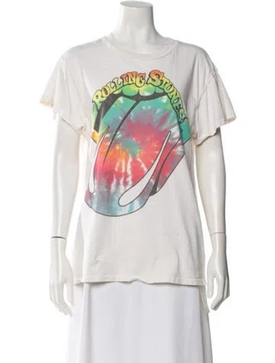Pre-owned Madeworn Tie-dye Print Crew Neck T-shirt In Neutral