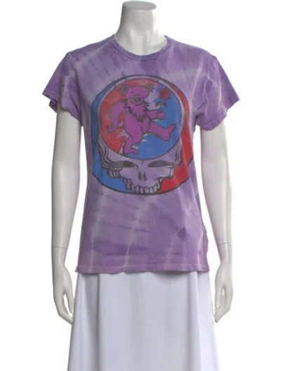 Pre-owned Madeworn Tie-dye Print Crew Neck T-shirt In Purple