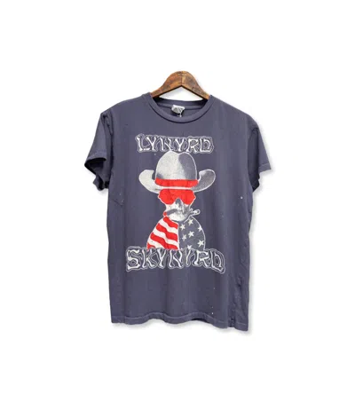 Madeworn Unisex Lynard Skynard Sweet Home Tee In Navy Bandana In Blue