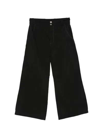Madfrenzy Double-button Trousers In Black