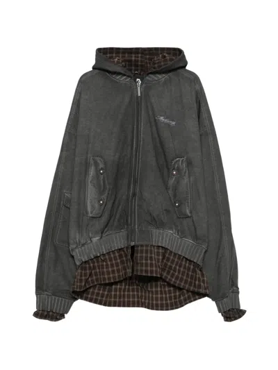 Madfrenzy Hooded Jacket In Gray