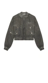 Madfrenzy Oversized Bomber In Black