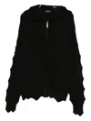 Madfrenzy Spiked Zip-up Hoodie In Black