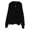 Madfrenzy Spiked Zip-up Hoodie In Black