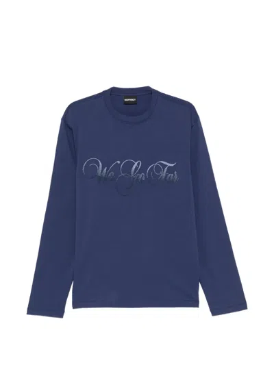 Madfrenzy We Go Far Long-sleeve Top In Blue