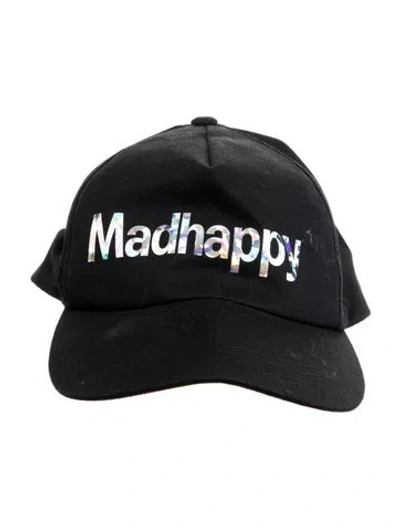 Pre-owned Madhappy Black With Reflective Hologram Snapback Hat