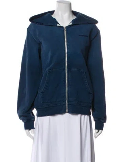 Pre-owned Madhappy Bomber Jacket In Blue
