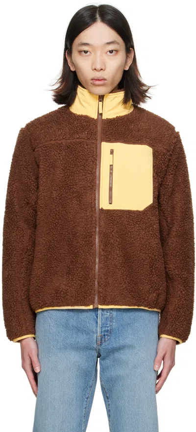 Madhappy Brown Full Zip Jacket In Cinnamon
