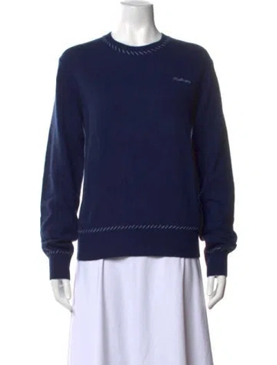 Pre-owned Madhappy Cashmere Crew Neck Sweater W/ Tags In Blue