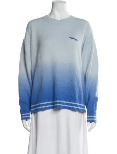 Pre-owned Madhappy Cashmere Graphic Print Sweater In Blue