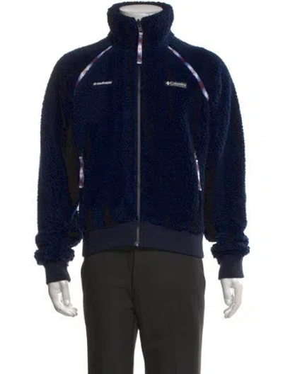 Pre-owned Madhappy Colorblock Pattern Crew Neck Sweatshirt In Blue