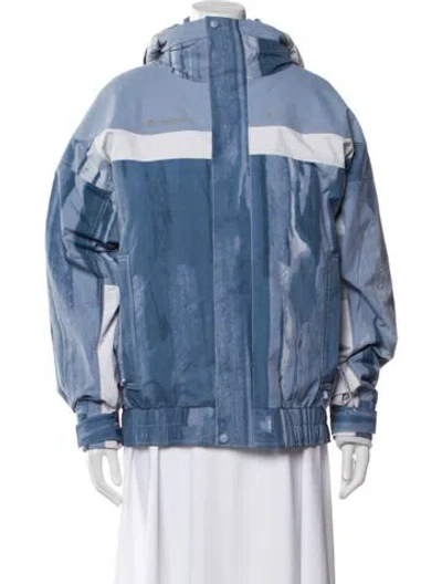 Pre-owned Madhappy Colorblock Pattern Down Jacket W/ Tags In Blue