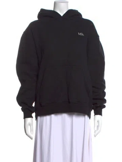 Pre-owned Madhappy Crew Neck Long Sleeve Hoodie In Black/white