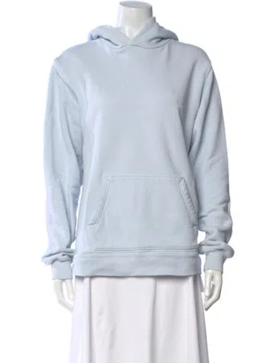 Pre-owned Madhappy Crew Neck Long Sleeve Hoodie In Blue