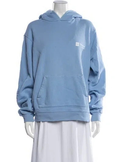 Pre-owned Madhappy Crew Neck Long Sleeve Hoodie In Blue